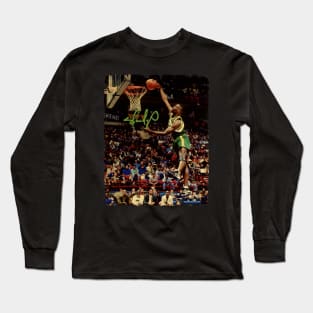 Shawn Kemp - Vintage Design Of Basketball Long Sleeve T-Shirt